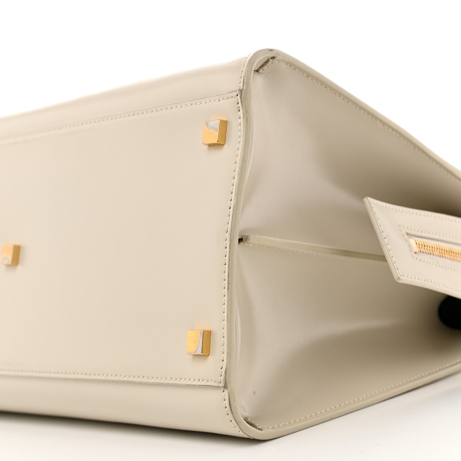 Saint Laurent Shiny Calfskin Medium Uptown Tote White 11 of 13