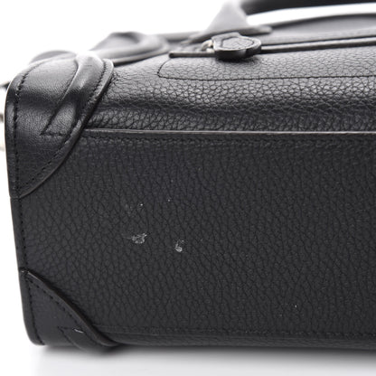 Celine Drummed Calfskin Nano Luggage Black 9 of 13