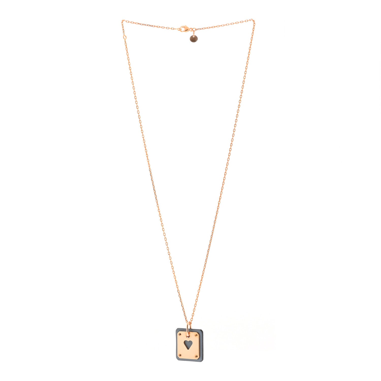 Hermes Swift As De Coeur Necklace Bleu Lin 3 of 9
