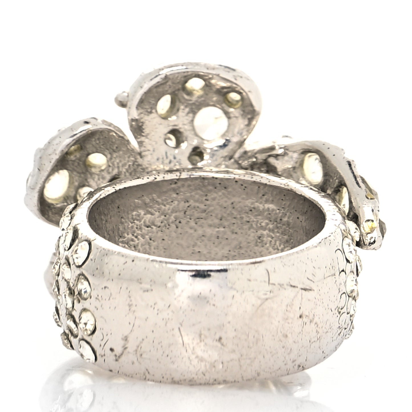 Swarovski Crystal Camellia Ring 6.5 Silver