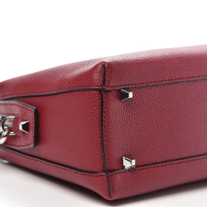MCM Grained Calfskin Small Ella Boston Burgundy 9 of 12