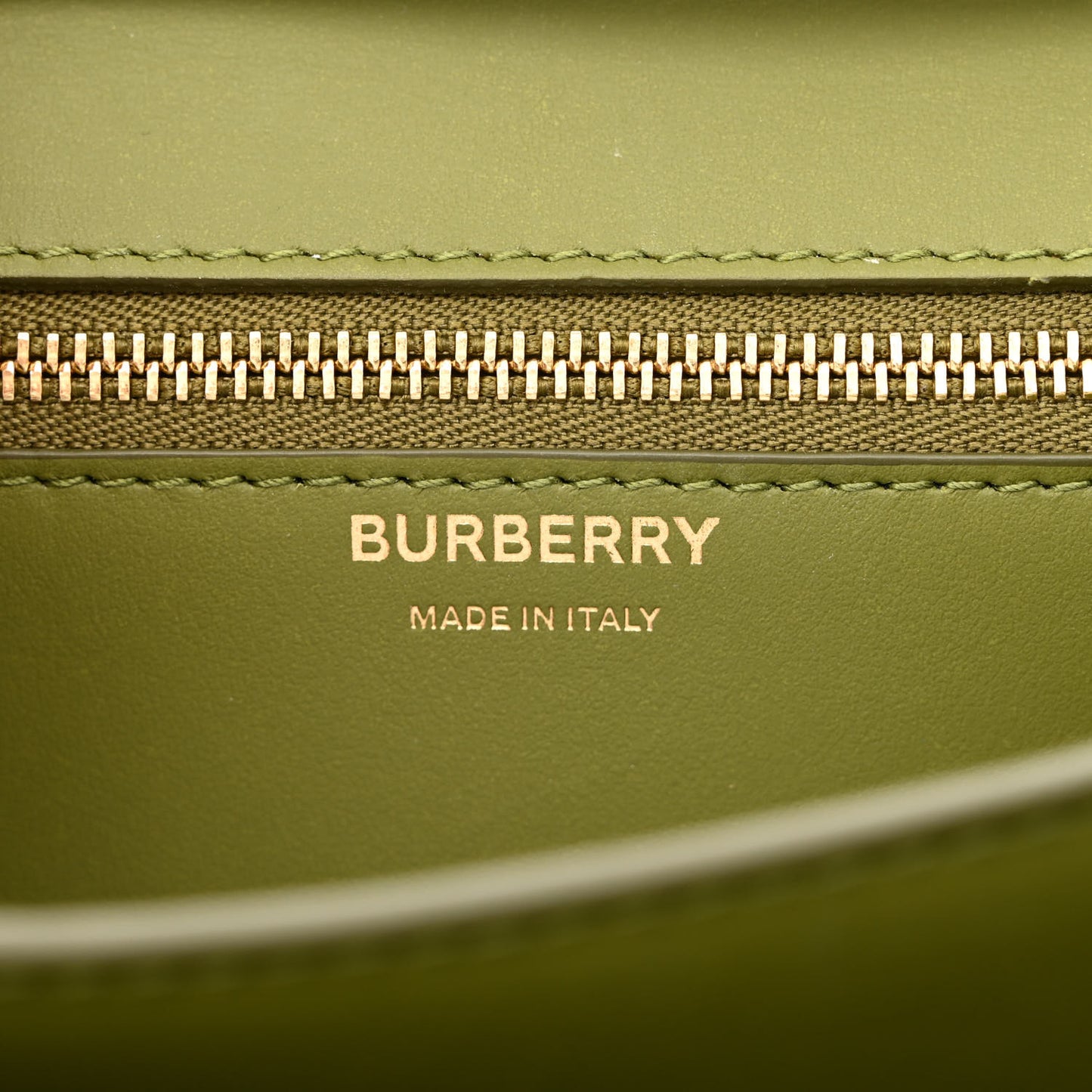 Grained Calfskin Small TB Bag Spruce Green