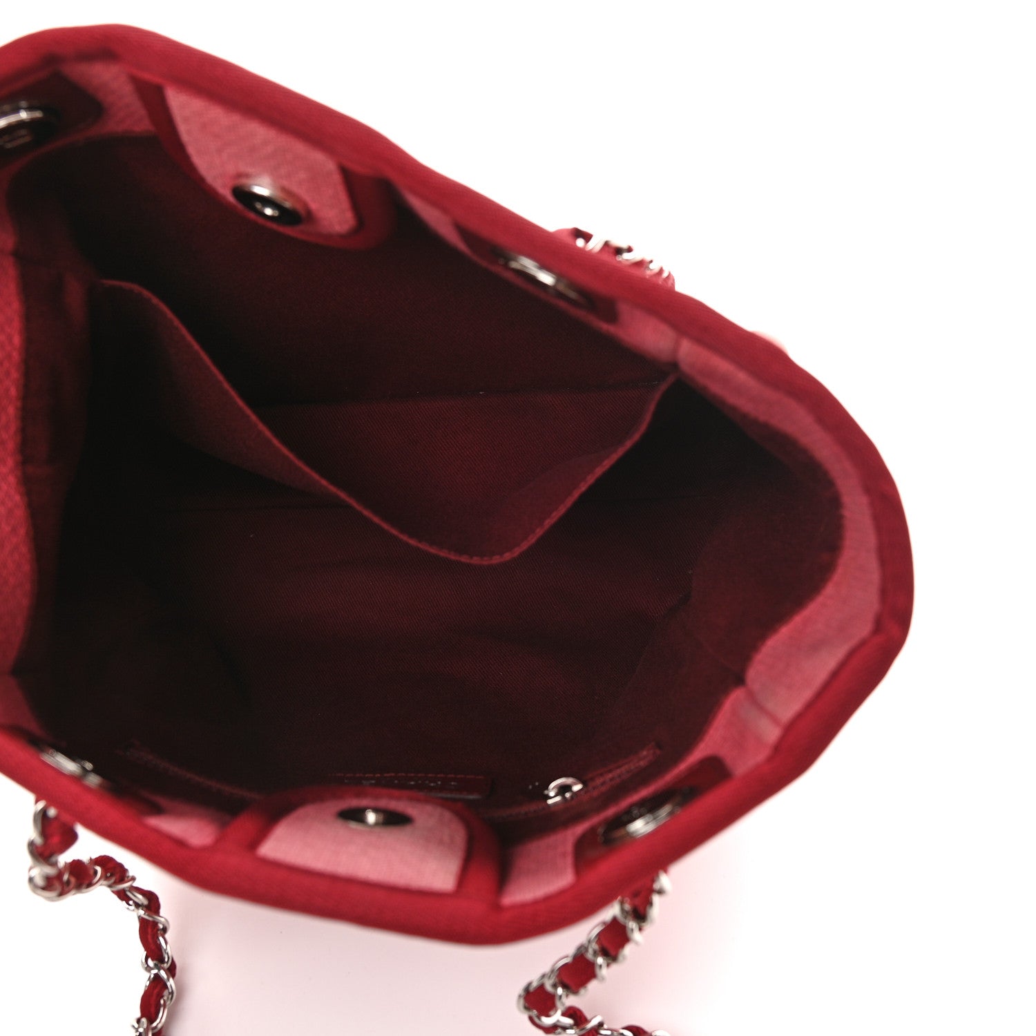 Chanel Canvas Mini Deauville Tote Red 5 of 17