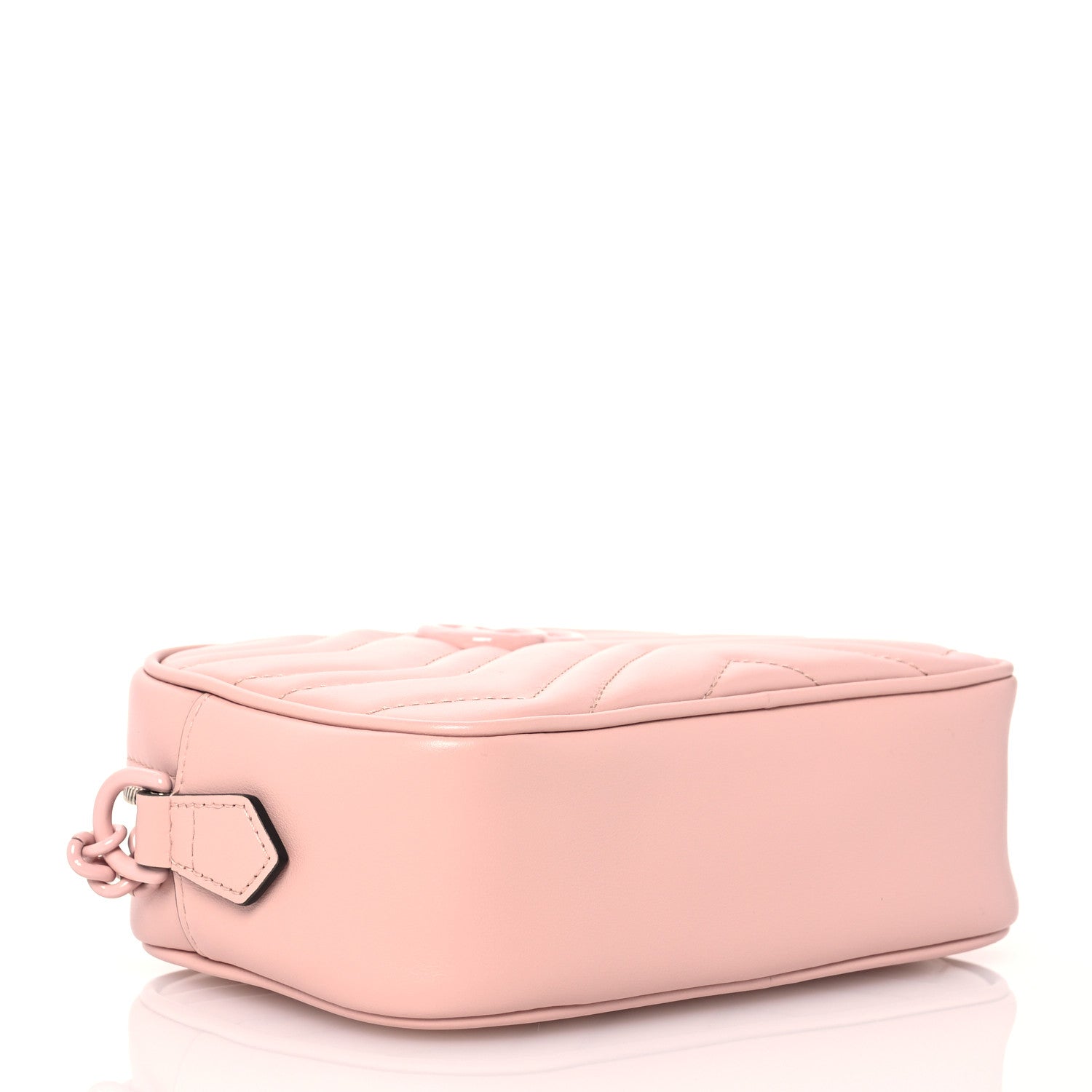 Gucci Calfskin Matelasse Monochrome Mini GG Marmont Chain Shoulder Bag Perfect Pink 4 of 10