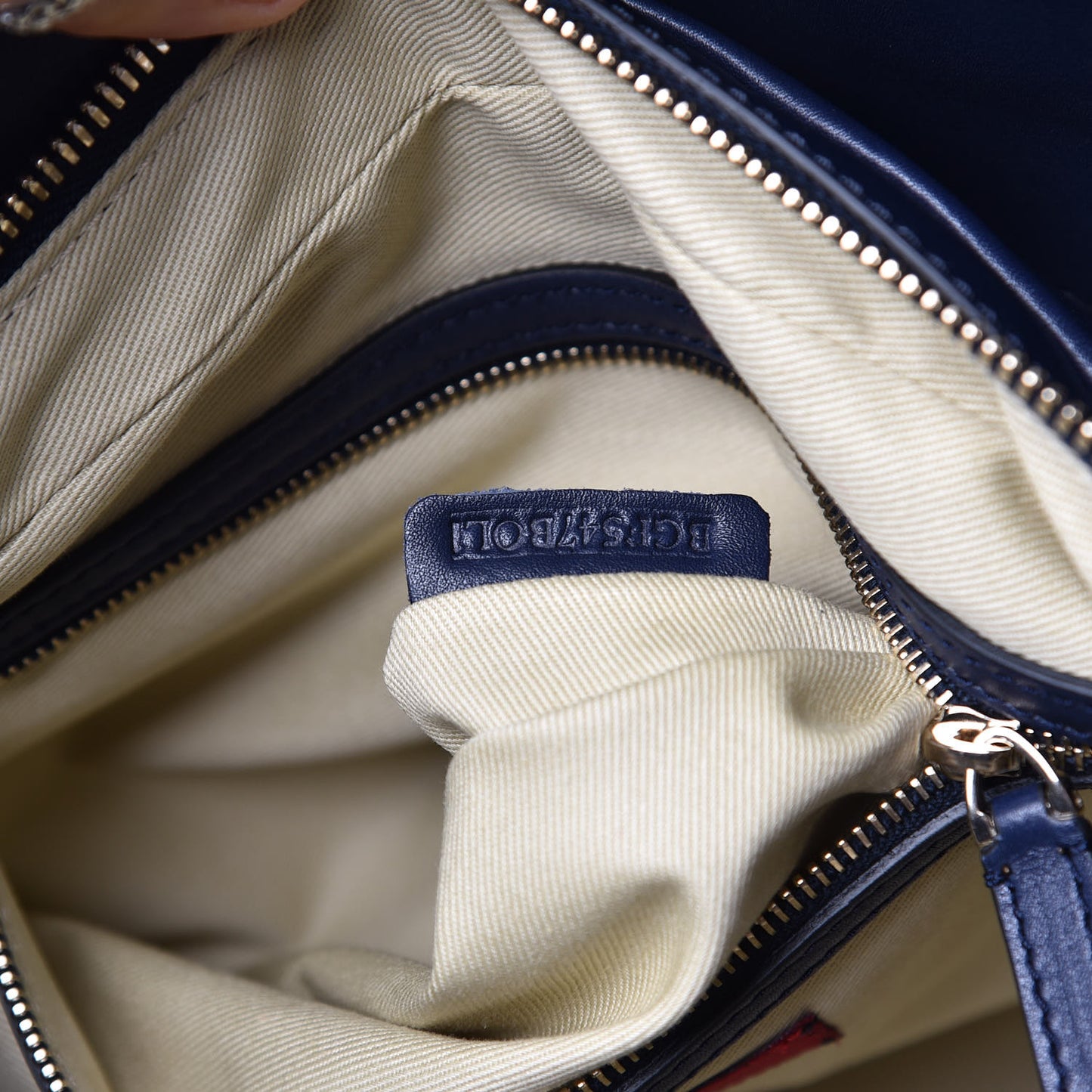 Vitello Rockstud Dome Satchel Marine
