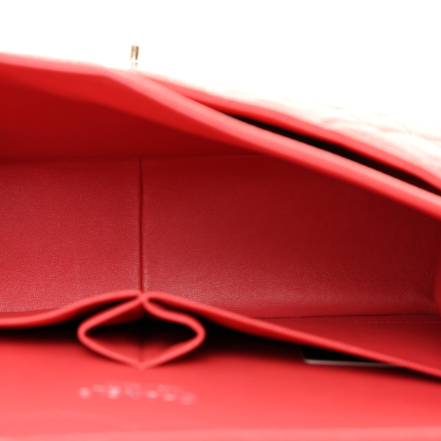Iridescent Caviar Quilted Jumbo Double Flap Coral