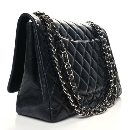 Chanel Lambskin Quilted Maxi Single Flap Black 3 of 12