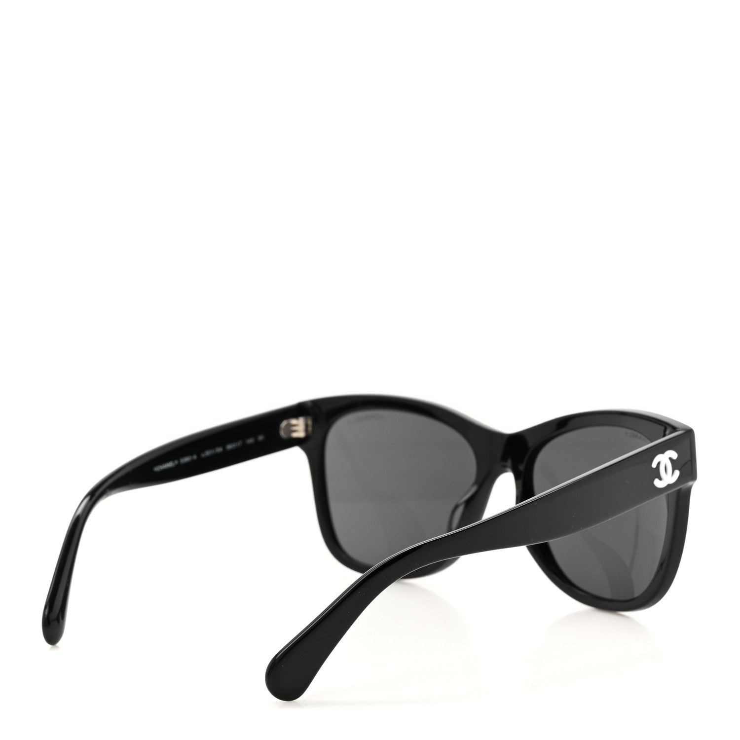 Chanel Acetate Polarized Square CC Sunglasses 5380 Black 4 of 8