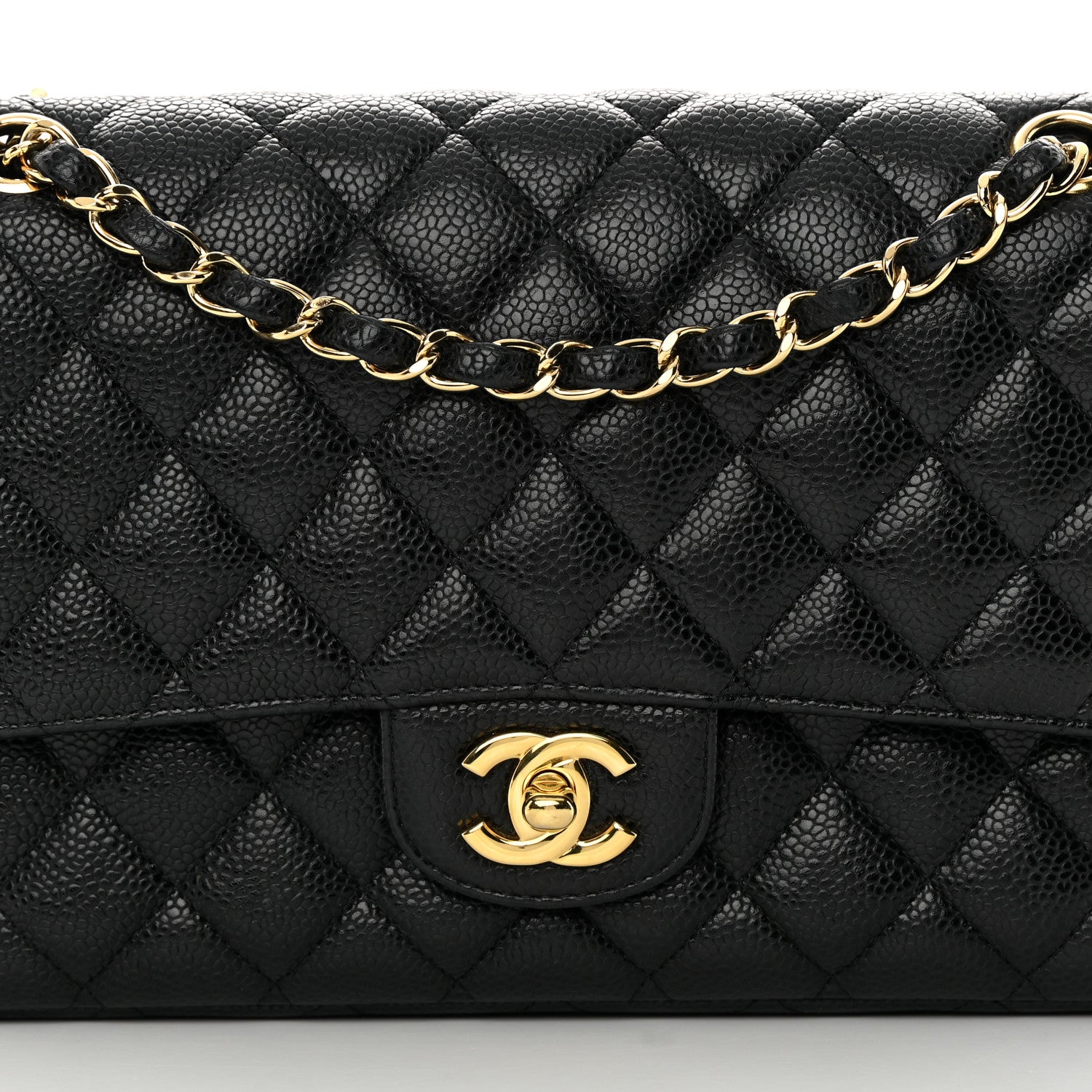 Chanel Caviar Quilted Medium Double Flap Black 8 of 16