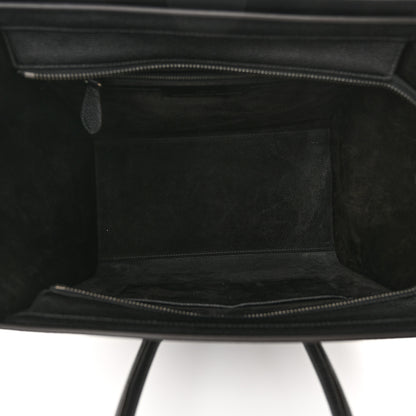 Celine Drummed Calfskin Mini Luggage Black 5 of 13