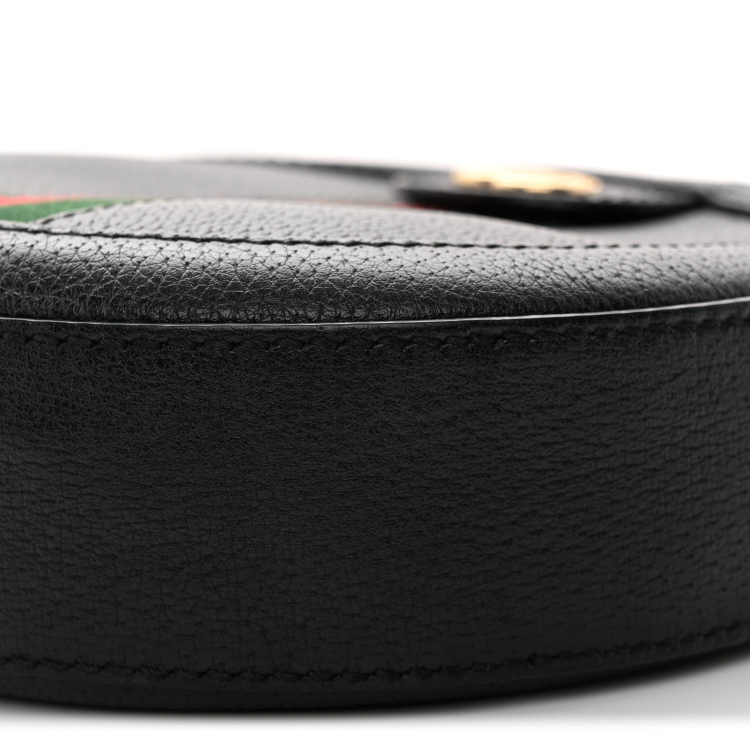 Gucci Grained Calfskin Web Mini Ophidia Round Shoulder Bag Black 10 of 11