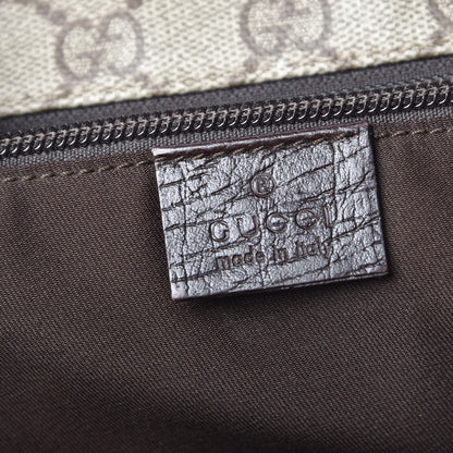 Gucci GG Plus Monogram Web Large Flap Messenger Bag Beige Dark Brown 6 of 14