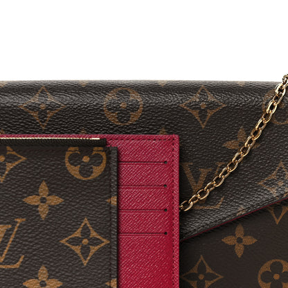 Louis Vuitton Monogram Pochette Felicie Chain Wallet Fuchsia 13 of 15