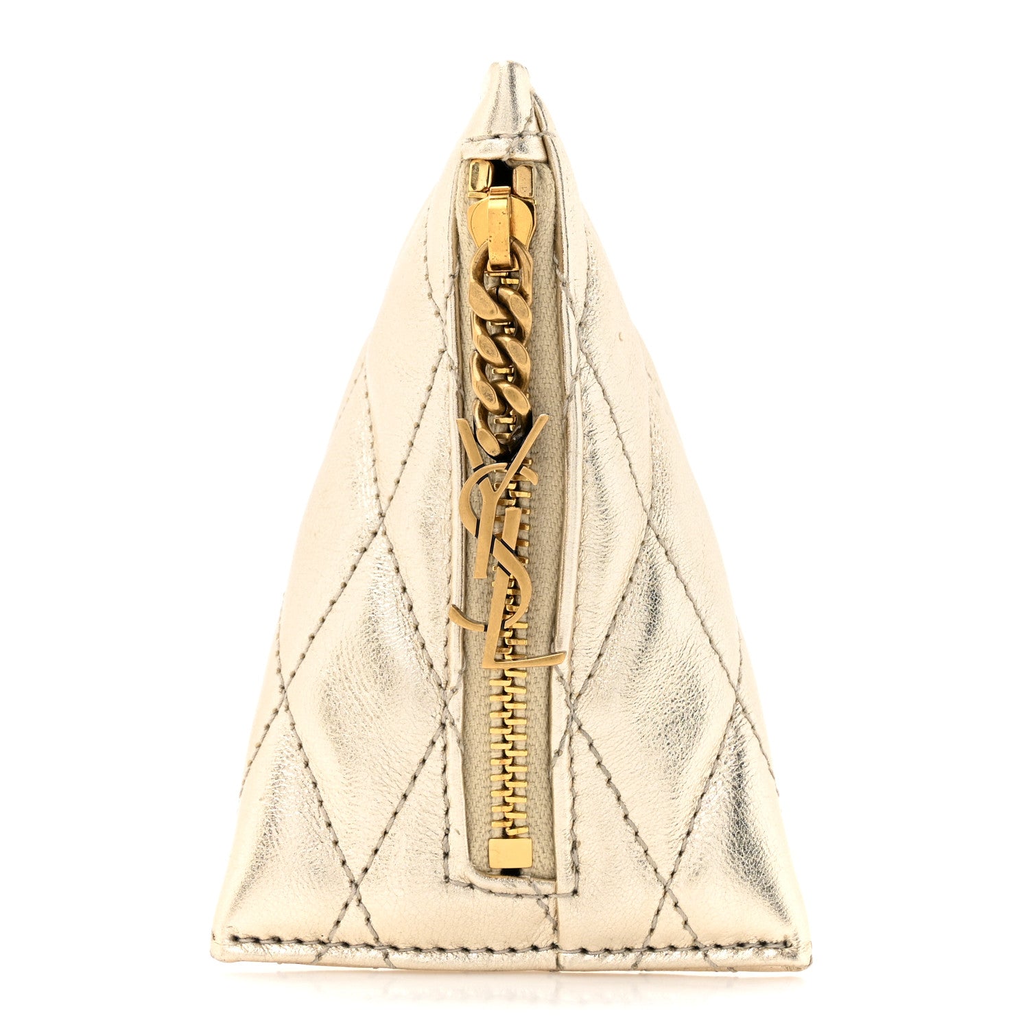 Saint Laurent Metallic Calfskin Berlingo Bag Charm Platino 1 of 7