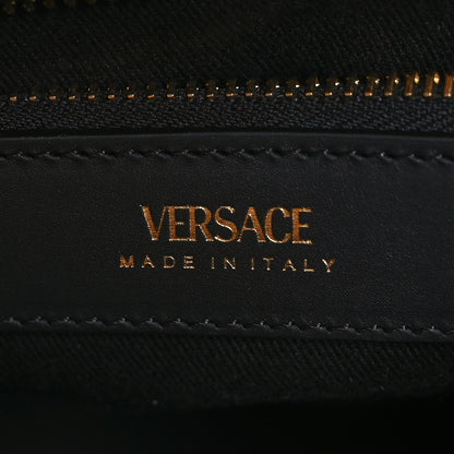 Versace Canvas Baroque Print Medusa Small Tote Black 6 of 11