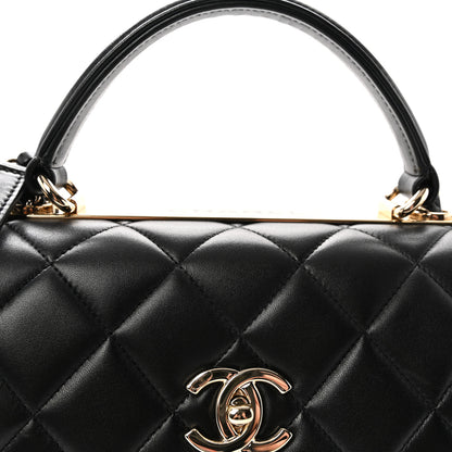 Chanel Lambskin Quilted Small Trendy CC Dual Handle Flap Bag Black 8 of 10