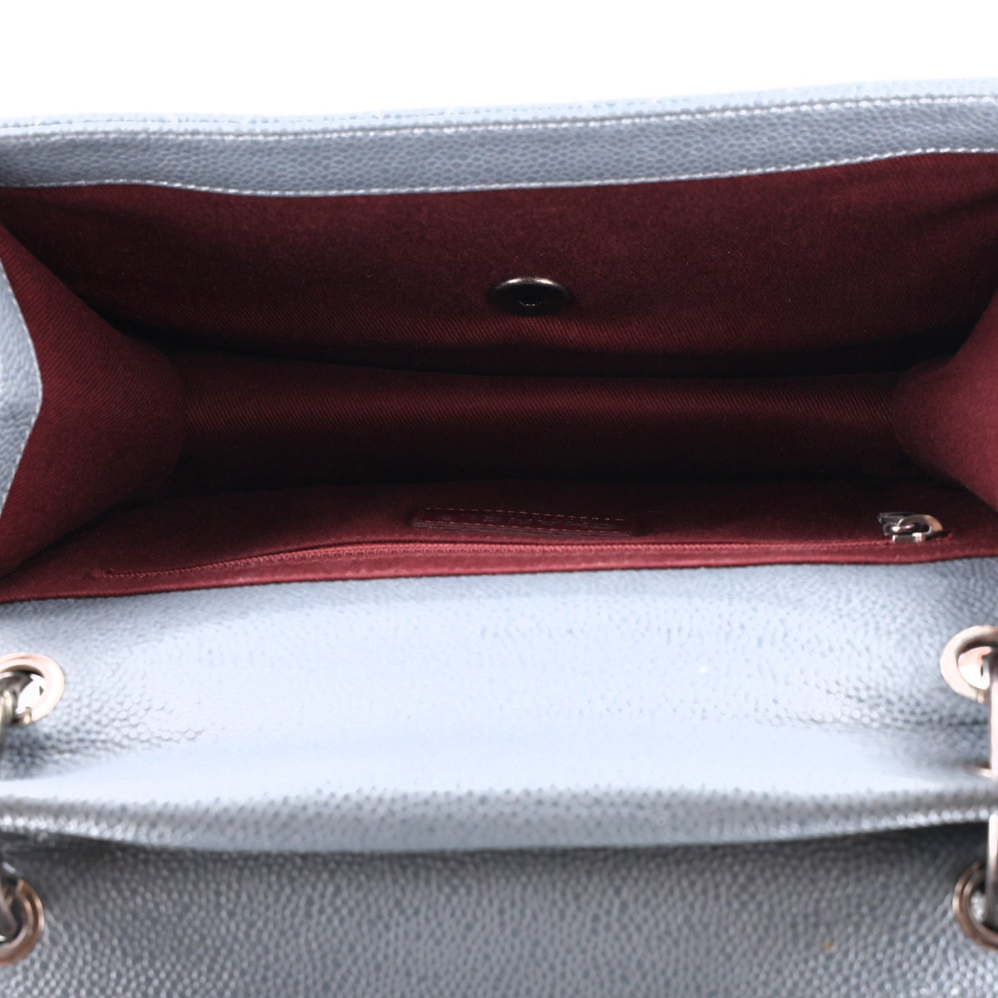 Caviar Quilted Small Retro Class Flap Grey