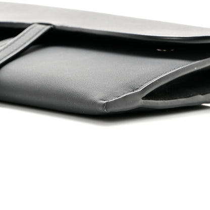 Christian Dior Ultra Matte Calfskin Saddle Chain Wallet Pouch Black 12 of 16