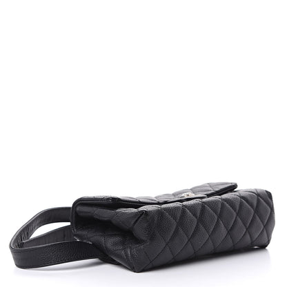 Chanel Grained Calfskin Quilted 2.55 Reissue Flap Belt Bag Clutch Black 4 of 9