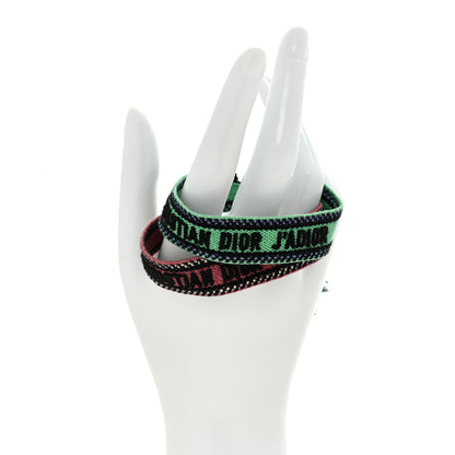 Christian Dior Woven Cotton J'Adior Friendship Bracelet Set 2 of 3