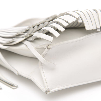 Proenza Schouler Calfskin Large Fringe Lunch Bag White 7 of 12