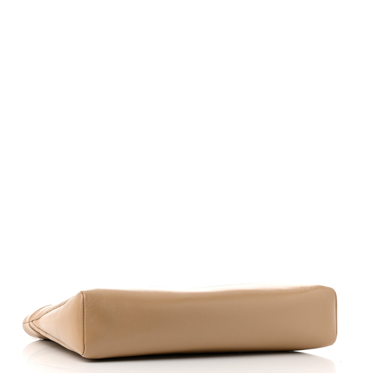 Shiny Lambskin Quilted 31 Shopping Bag Beige