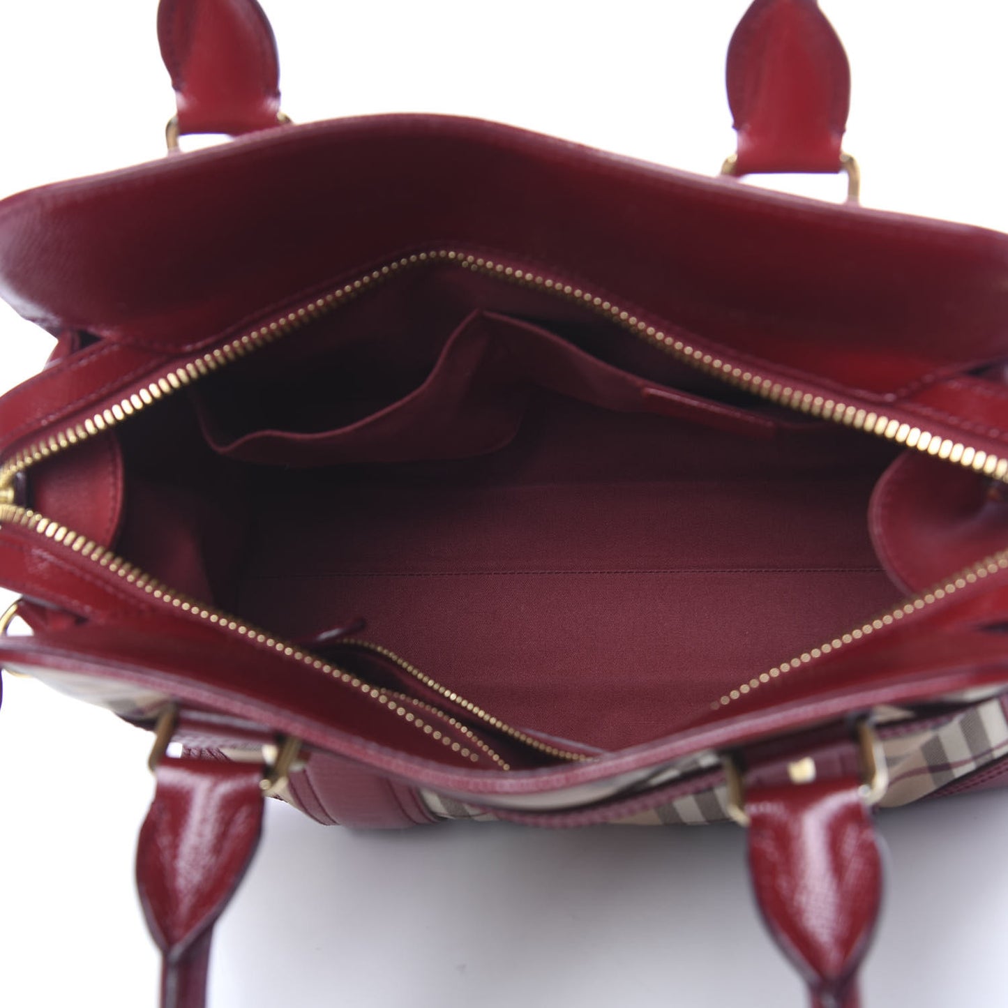 Haymarket Check Minford Portrait Tote Military Red