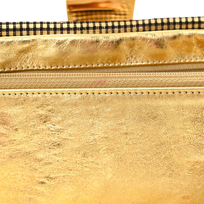 Chanel Metallic Lambskin Perforated CC Clutch Gold 8 of 10