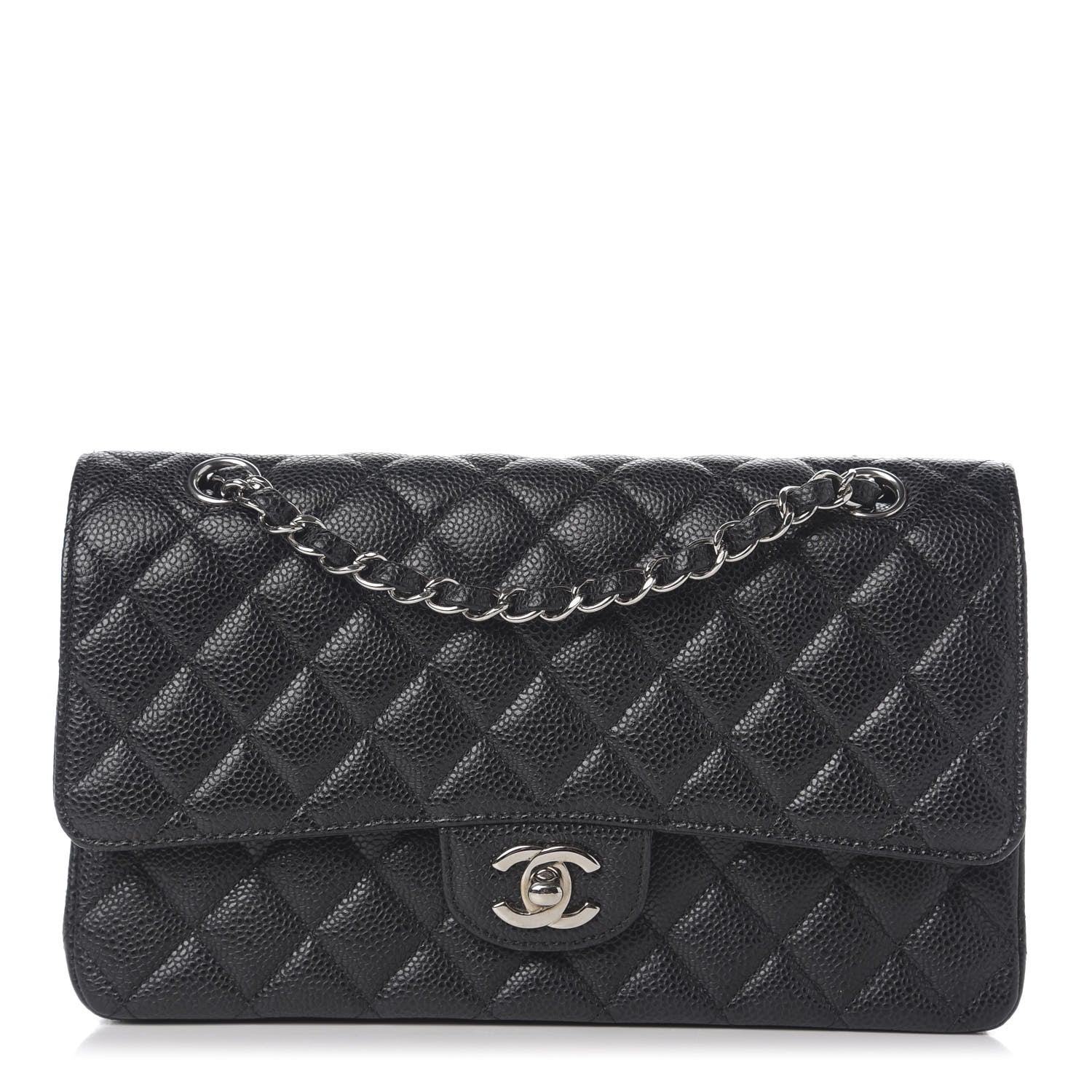 Chanel Caviar Quilted Medium Double Flap Black 1 of 10
