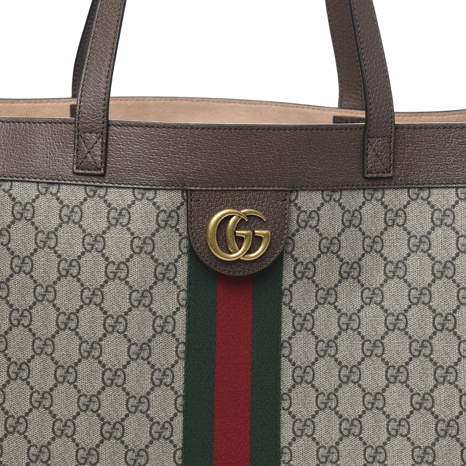 Gucci GG Supreme Monogram Web Ophidia Tote Brown 11 of 11