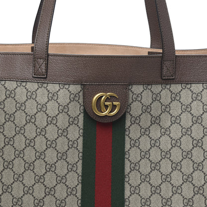 Gucci GG Supreme Monogram Web Ophidia Tote Brown 11 of 11