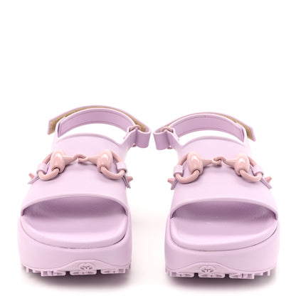 Gucci Soft Rubber Horsebit Touch Womens Strapped Sandals 36 Talc Pink 3 of 10