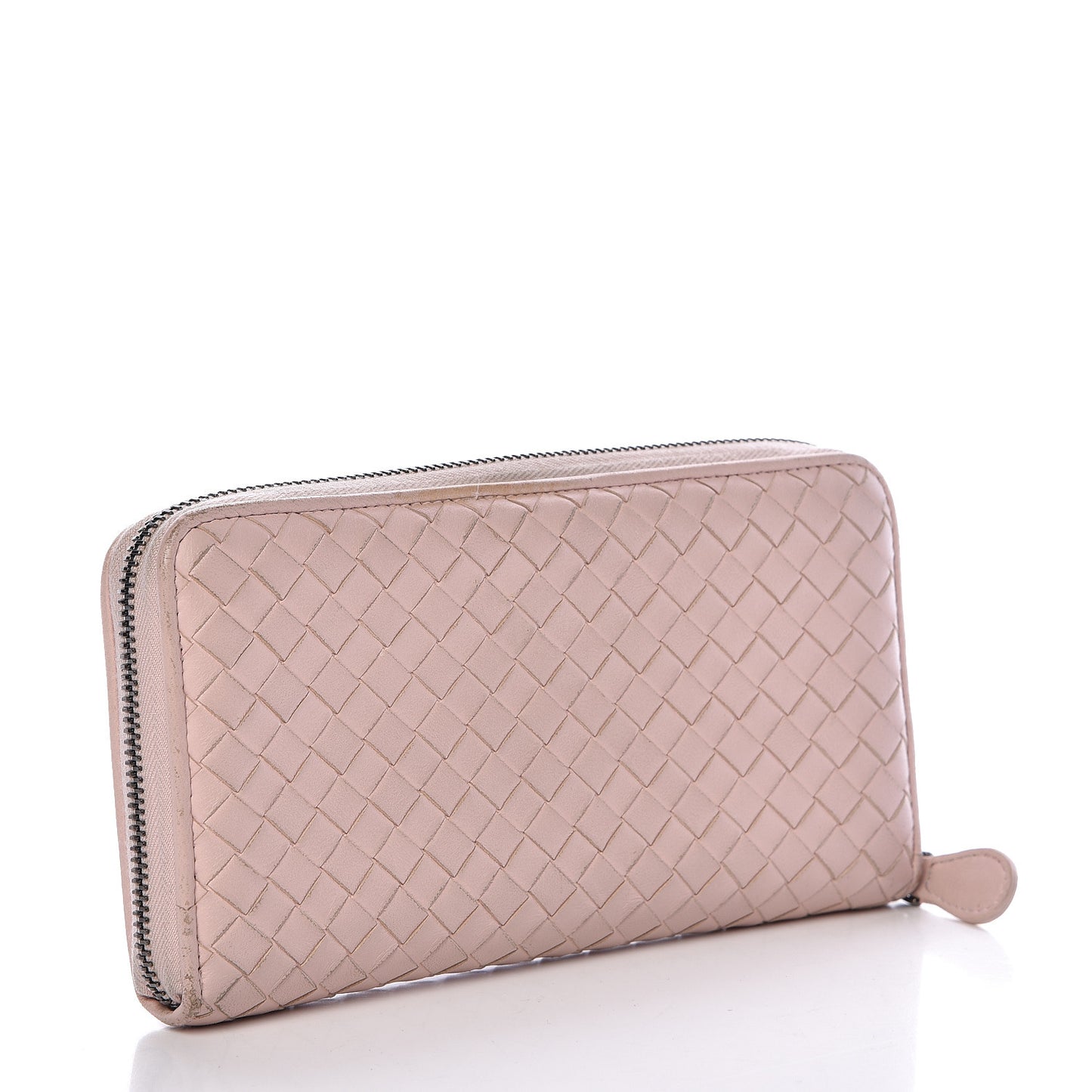 Nappa Intrecciato Zip Around Wallet Lotus