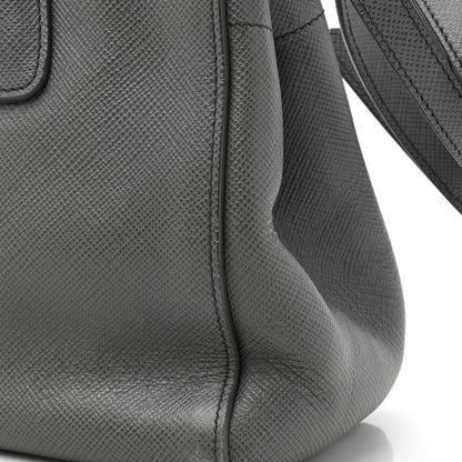 Prada Saffiano Cuir Double Zip Frame Tote Marmo 17 of 17