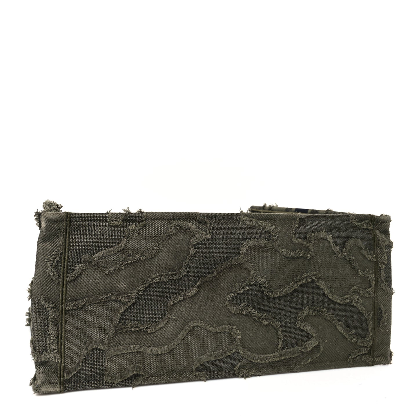 Canvas Embroidered Camouflage Book Tote Green