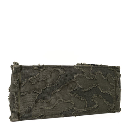 Christian Dior Canvas Embroidered Camouflage Book Tote Green 4 of 10
