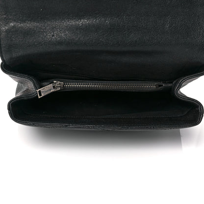 Saint Laurent Calfskin Matelasse Diamond Quilted Monogram Medium College Bag Black 5 of 13