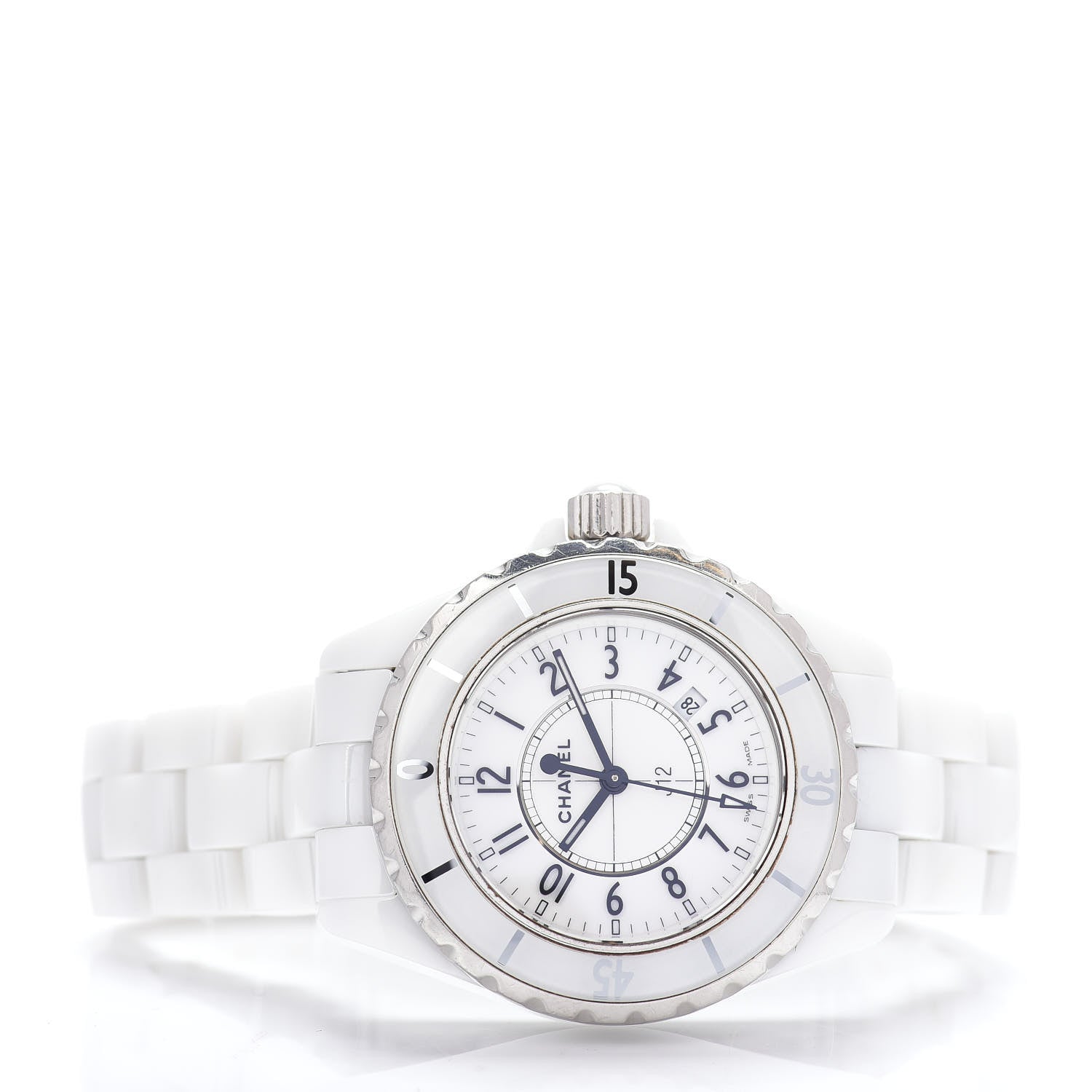 Chanel Stainless Steel Ceramic 33mm J12 Quartz Watch White 2 of 5