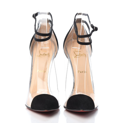Christian Louboutin Veau Velours PVC Un Bout 120 Pumps 39.5 Black 2 of 7