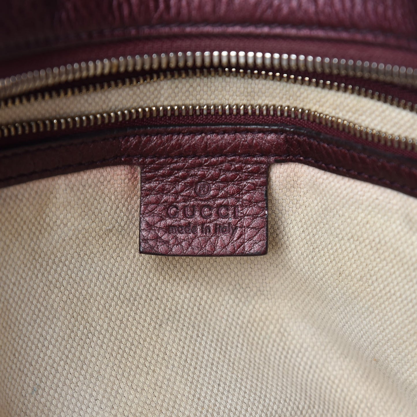 Metallic Cellarius Calfskin Medium Soho Bowler Classic Burgundy