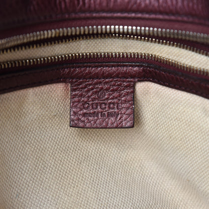 Gucci Metallic Cellarius Calfskin Medium Soho Bowler Classic Burgundy 8 of 13