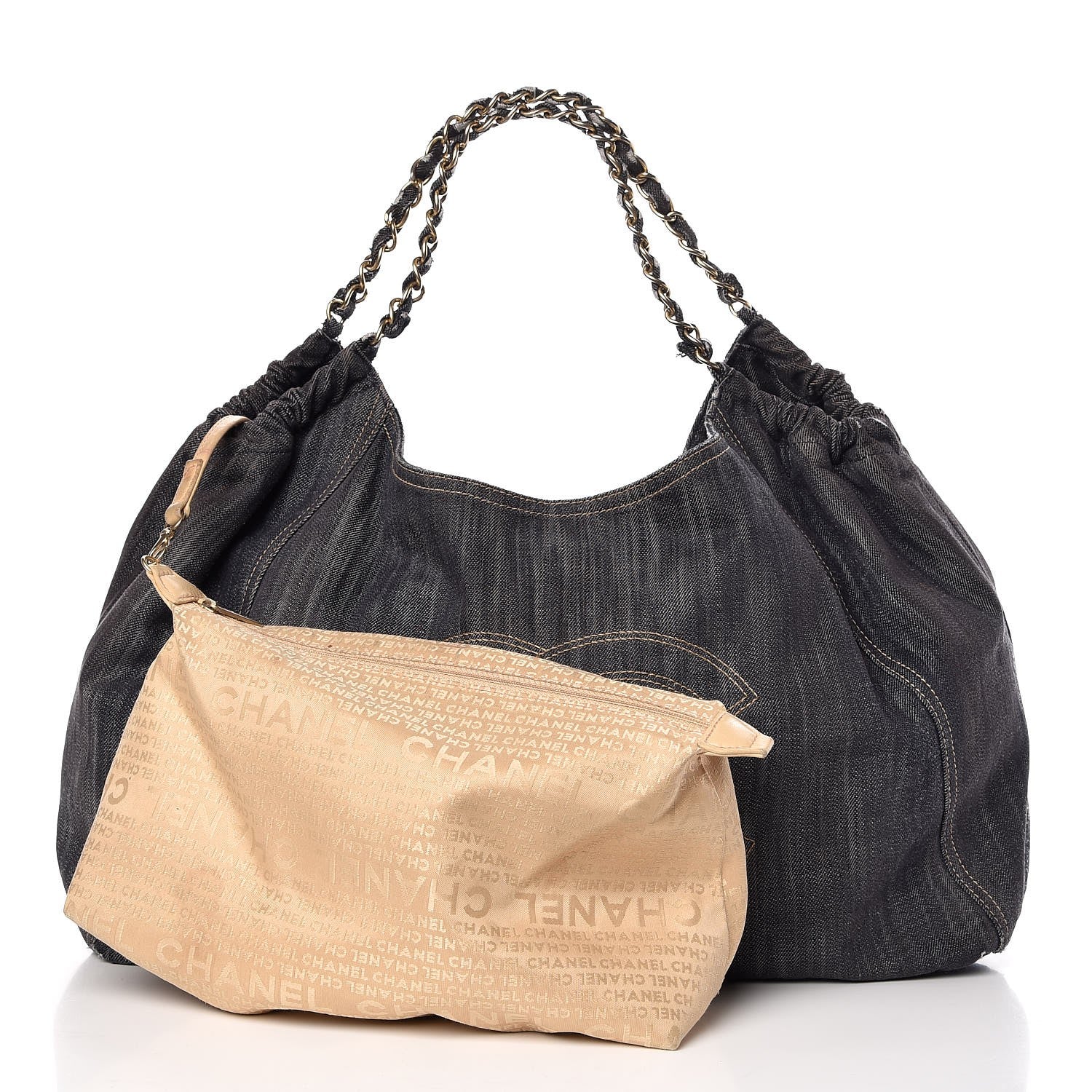 Chanel Denim XL Coco Cabas Tote Dark Blue 3 of 14