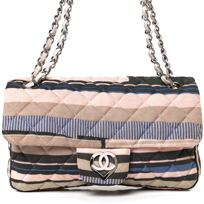 Chanel Jersey Quilted Small Ocean Drive Single Flap Pink Multicolor 7 of 10