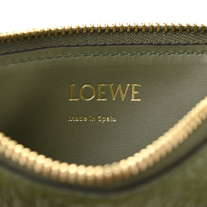 Loewe Calfskin Embossed Repeat Coin Card Holder Avocado Green 6 of 7