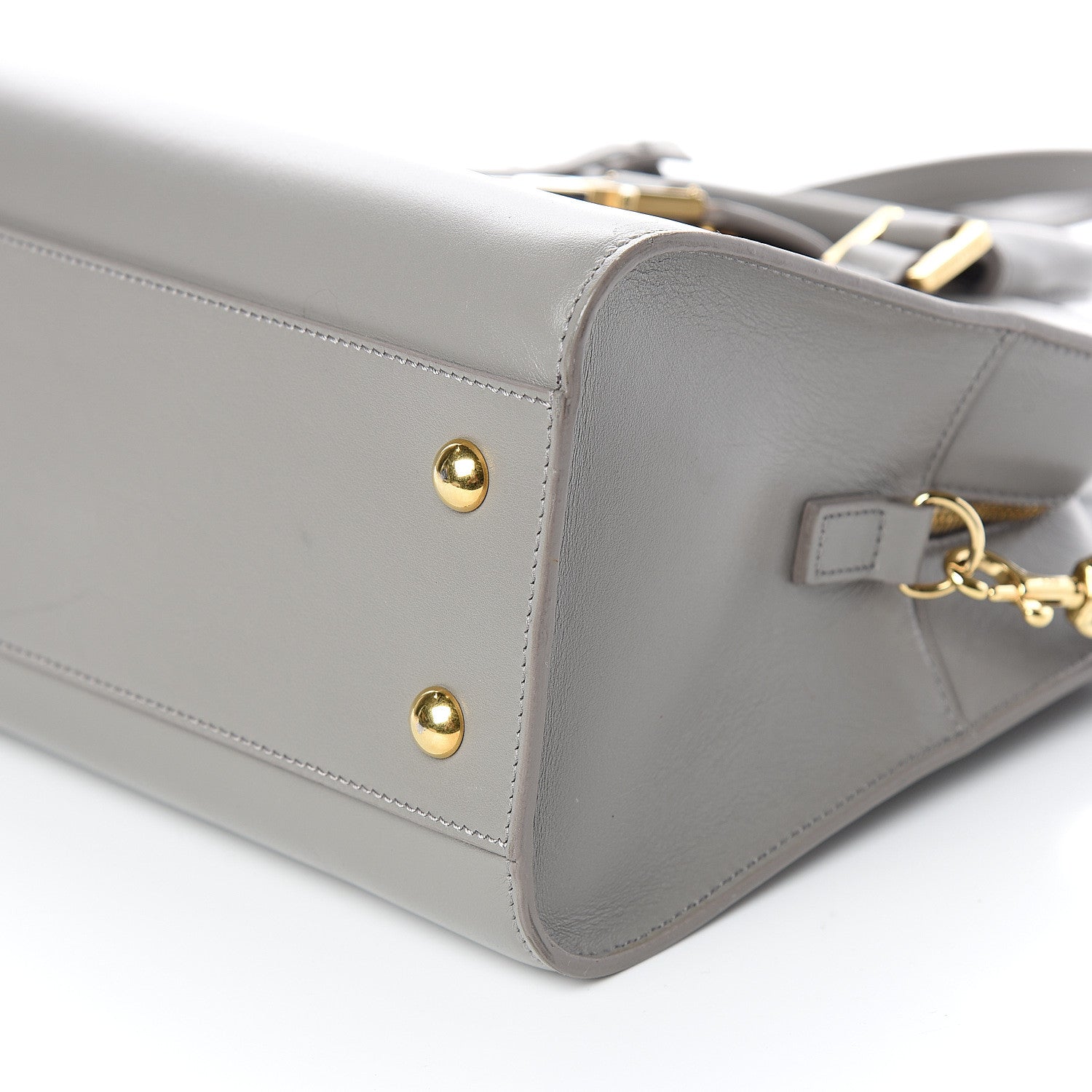 Saint Laurent Calfskin Monogram Baby Cabas Fog 8 of 9