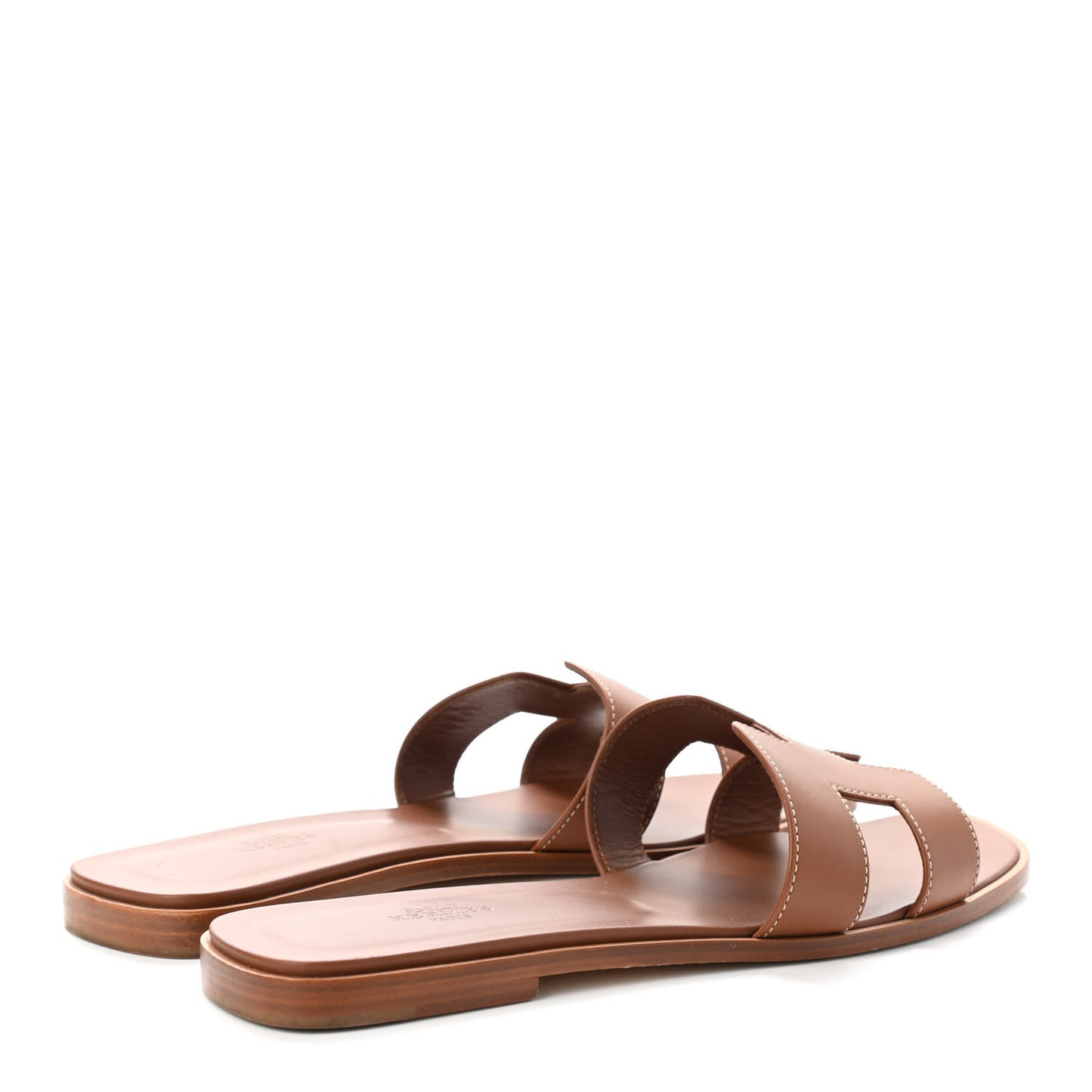 Box Calfskin Oran Sandals 40.5 Gold