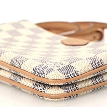 Louis Vuitton Damier Azur Double Zip Pochette 10 of 10