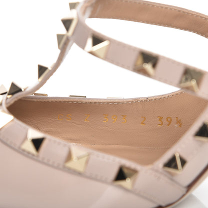 Valentino Garavani Patent Nappa Rockstud Ankle Strap 100mm Pumps 39.5 Poudre 8 of 8