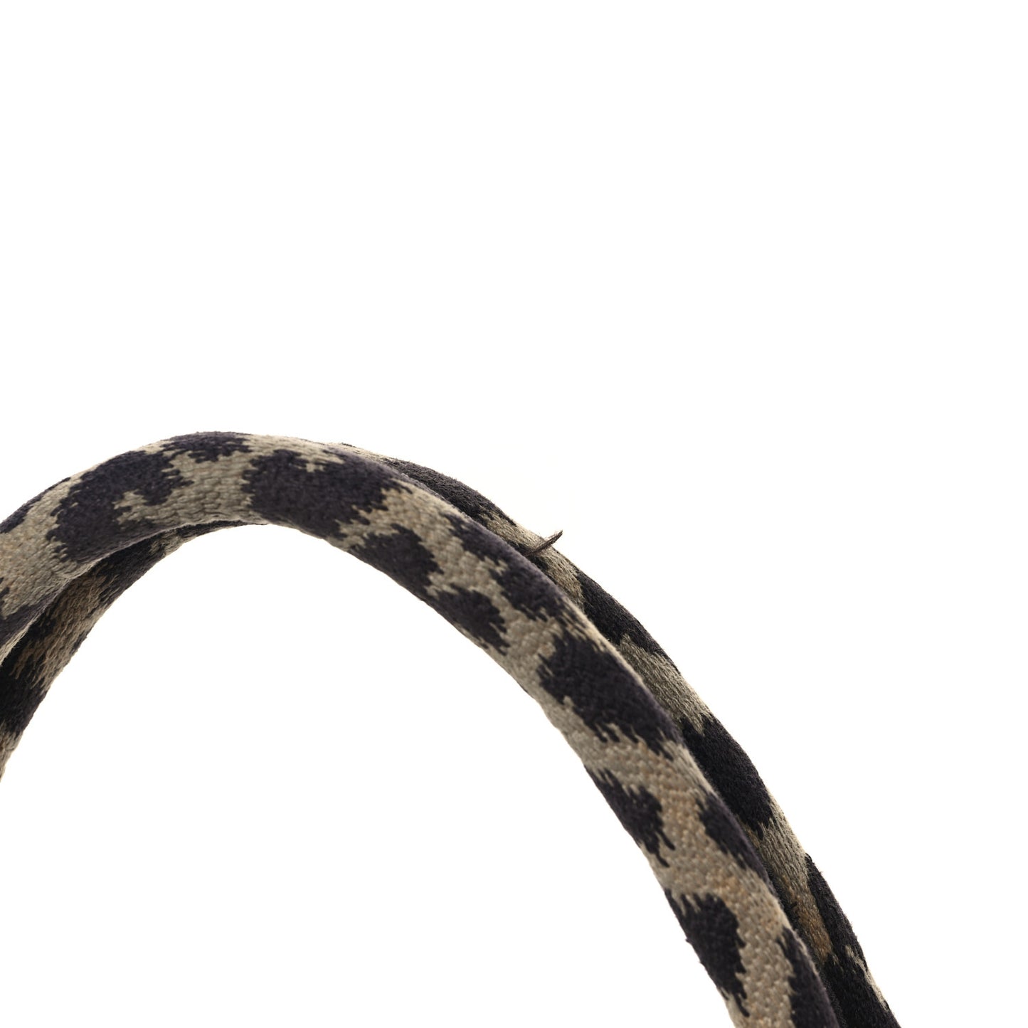 Canvas Mizza Embroidered Large Leopard Book Tote Beige