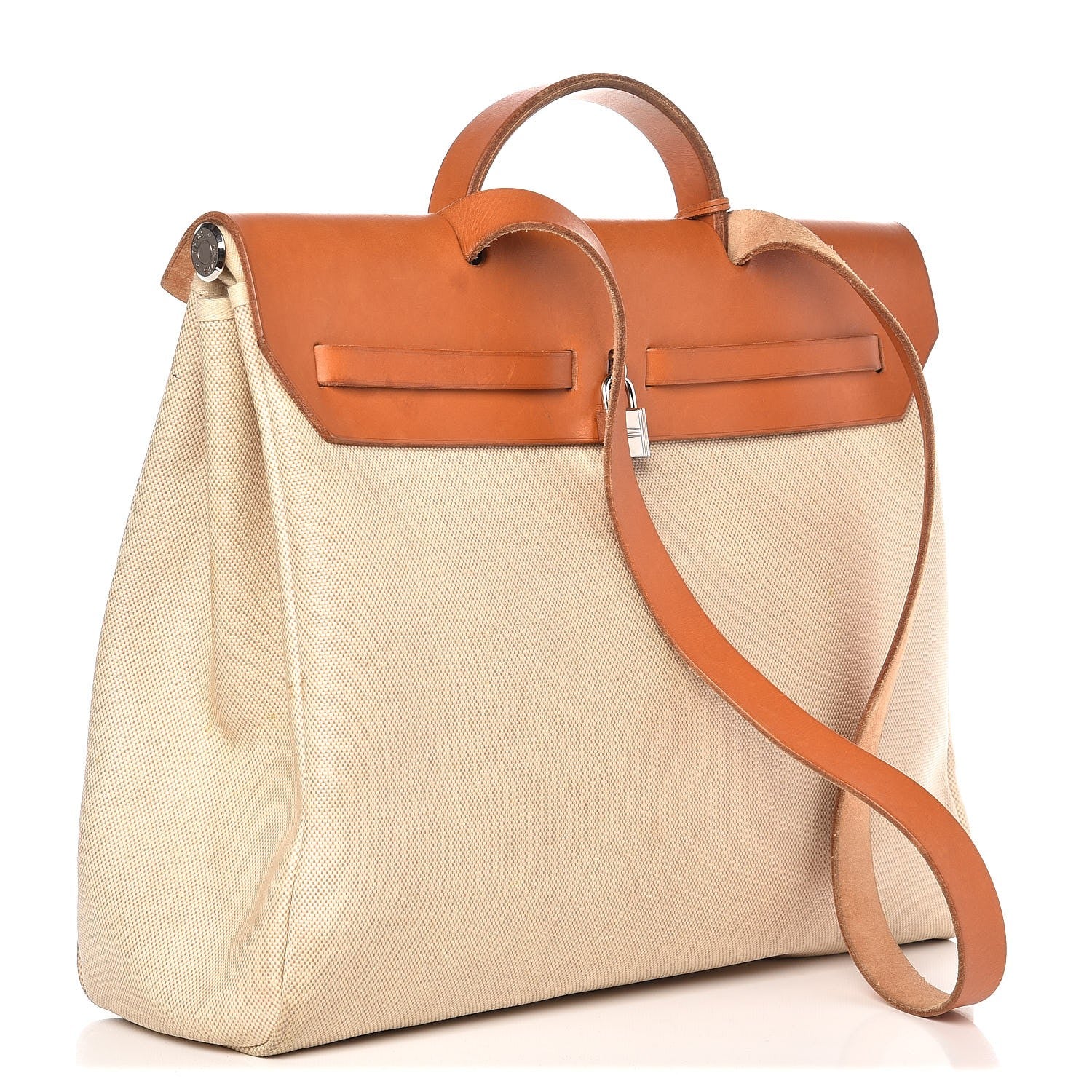 Hermes Toile Vache Hunter Herbag 36 MM Natural 4 of 12